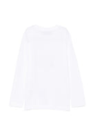 T-shirt per bambini Moschino Kids bianca con motivo Teddy Bear HZO00JLAA20 10101 MOSCHINO KIDS 