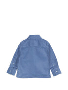 Camicia per neonato Trussardi Kids blu con effetto velluto a coste TIA26074CA AVIO TRUSSARDI KIDS 