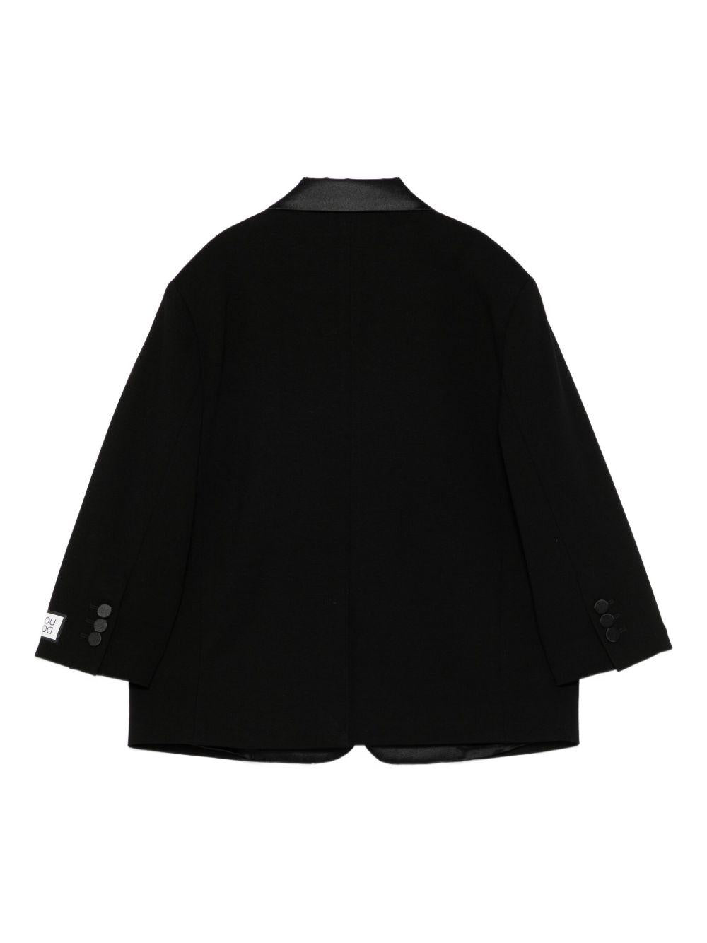 Blazer per bambina Douuod Kids nero a tre bottoni con revers classici DX2A34 J0371 930 DOUUOD KIDS 
