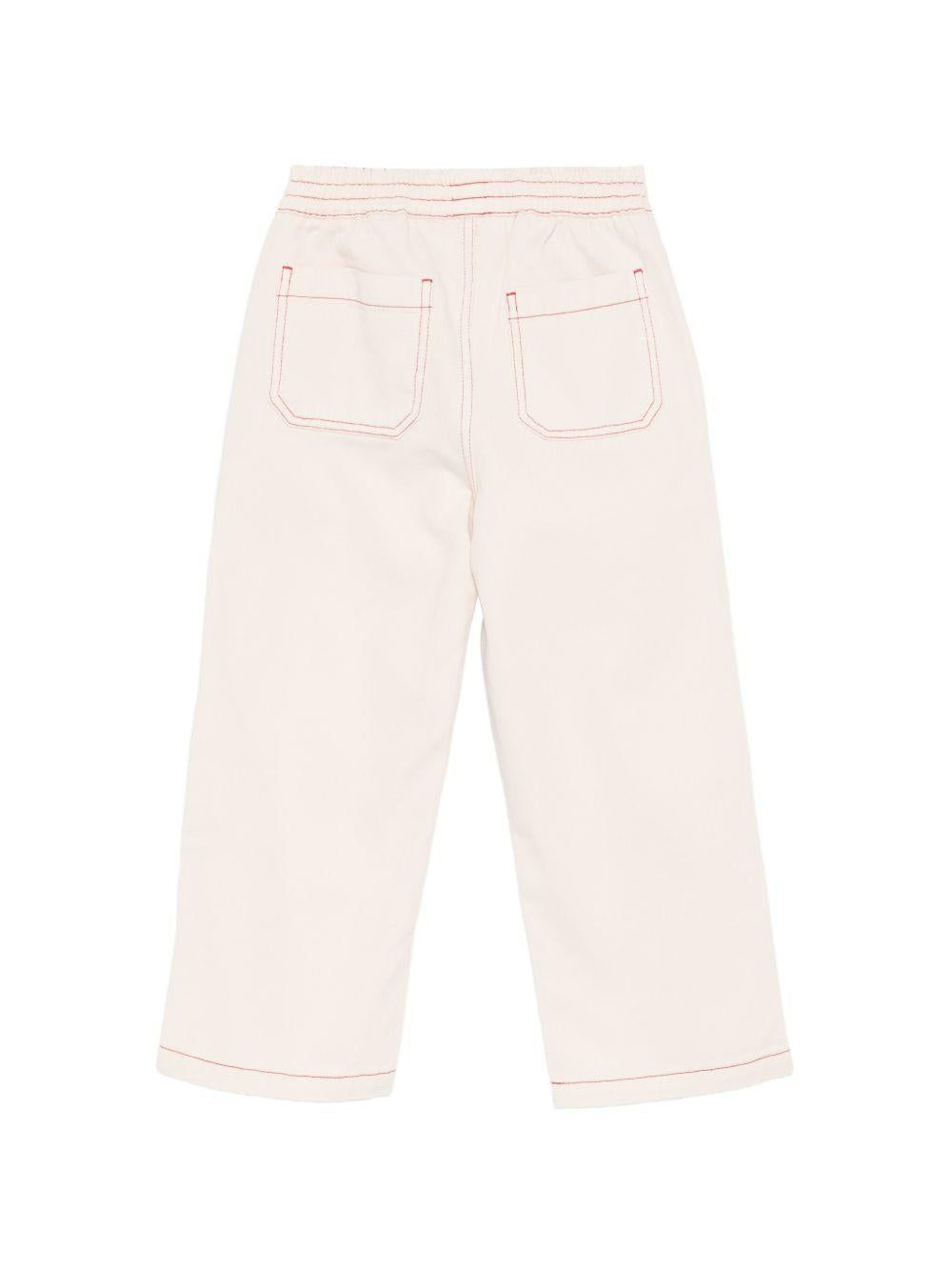 Pantaloni per bambino Bobo Choses beige con tasche posteriori B126AC094 199 BOBO CHOSES KIDS 