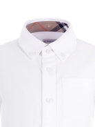 Camicia per bambino Burberry Kids bianca con colletto classico 8117168 A1464 BURBERRY KIDS 