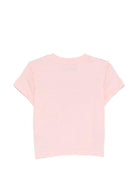 T-shirt per neonata Moschino Kids rosa con logo sul davanti MUM04PLAA03 50209 MOSCHINO KIDS 