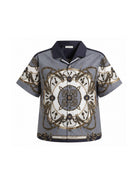 Camicia per bambino Dolce & Gabbana Kids grigio chiaro con motivo all-over L44S81 FI5NQ HT5XB DOLCE & GABBANA KIDS 