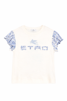 T-shirt per bambina Etro Kids bianca con logo sul davanti GY8A01 Z3672 102CE ETRO KIDS 