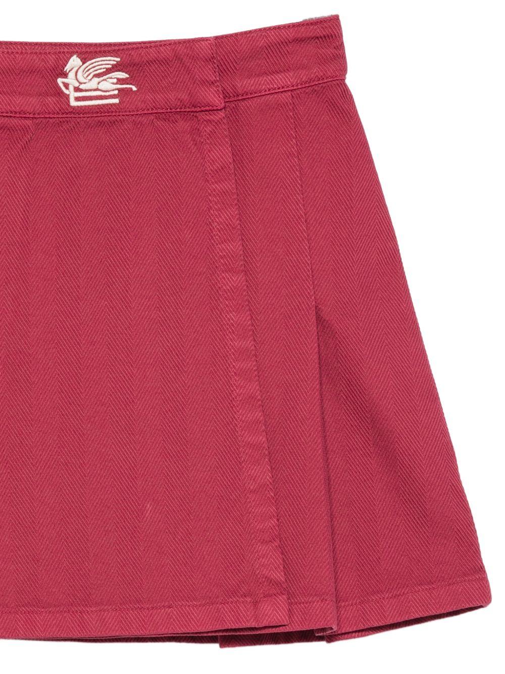 Gonna per bambina Etro Kids rossa con ricamo Pegaso sul davanti GZ7A20 G0219 52C ETRO KIDS 