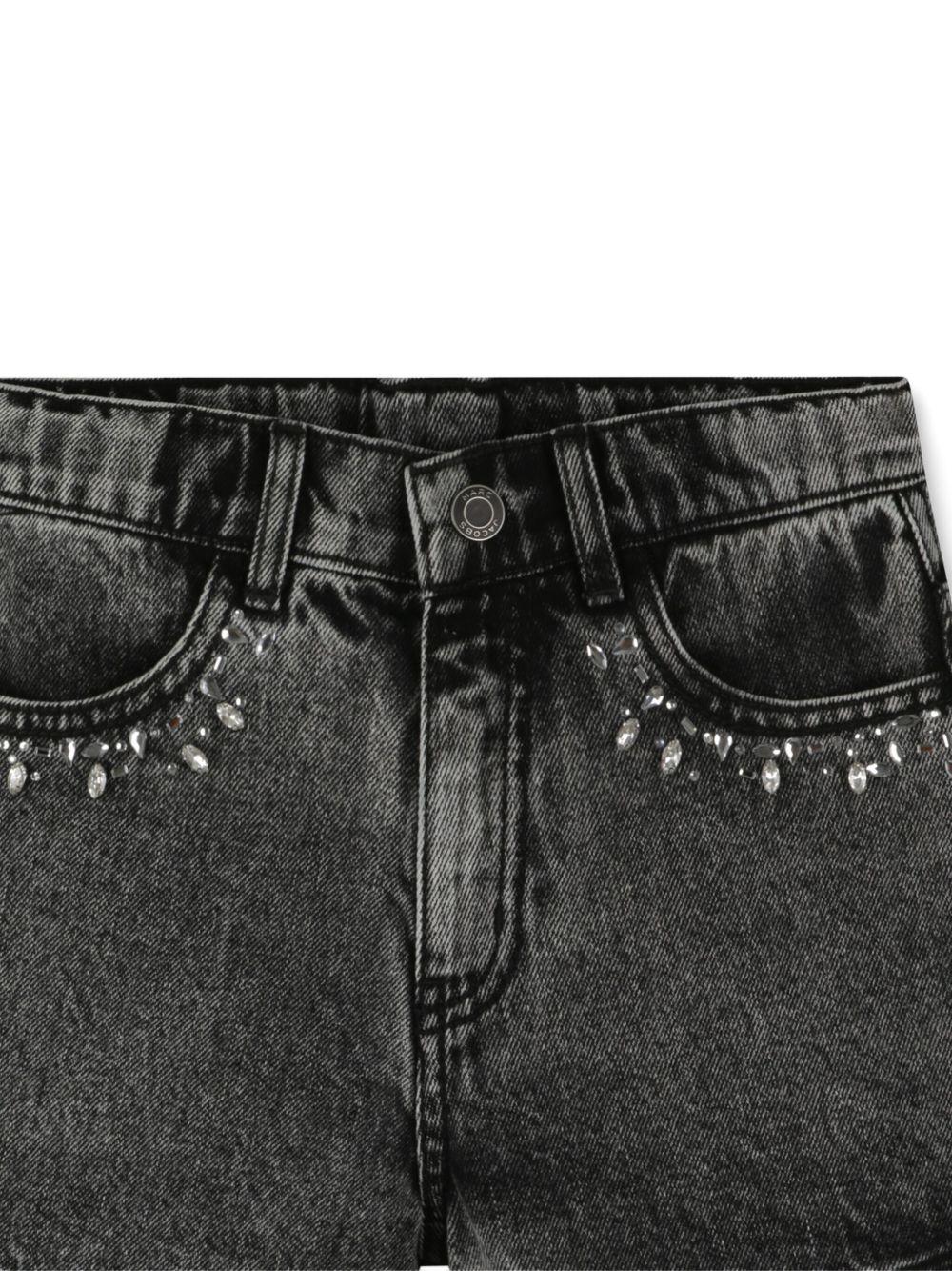 Shorts per bambina Marc Jacobs Kids in denim grigio con decorazione W60597 09B THE MARC JACOBS KIDS 