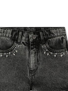 Shorts per bambina Marc Jacobs Kids in denim grigio con decorazione W60597 09B THE MARC JACOBS KIDS 