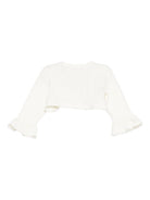 Cardigan per neonata La Stupenderia bianco con dettagli arricciati 1TCGC24 M16 LA STUPENDERIA 