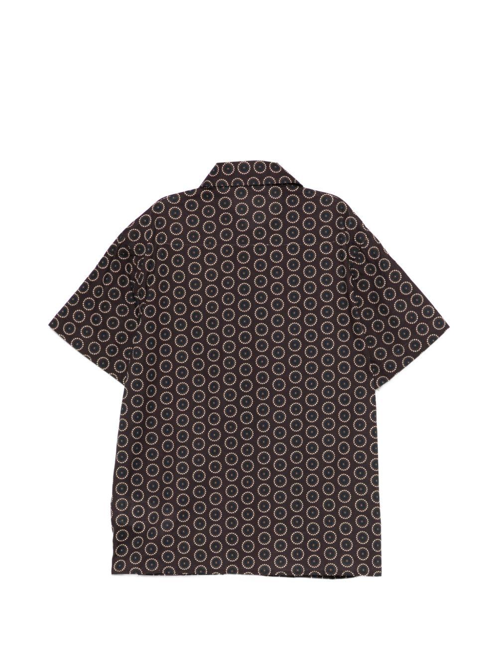 Camicia per bambino Paolo Pecora Kids marrone a fantasia PP4289 EBANO PAOLO PECORA KIDS 