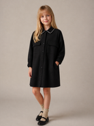 Abito per bambina Douuod Kids nero con colletto classico DZ1A10 I0337 61L DOUUOD KIDS 