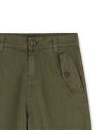Pantaloni per bambino Givenchy Kids verde con logo ricamato sul retro H31402 653 GIVENCHY KIDS 