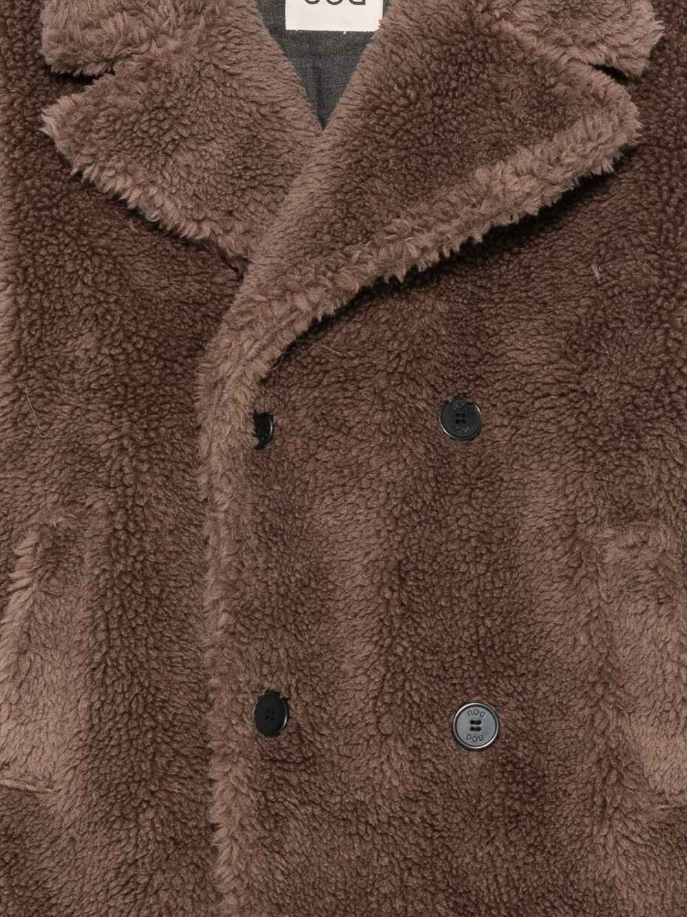 Cappotto per bambina Douuod Kids marrone con texture teddy DZ2P40 Z3949 347 DOUUOD KIDS 