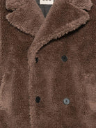 Cappotto per bambina Douuod Kids marrone con texture teddy DZ2P40 Z3949 347 DOUUOD KIDS 