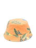 Cappello da pescatore per neonato Roberto Cavalli Kids arancione con stampa tropicale CIP26088HA TR. ORANGE ROBERTO CAVALLI KIDS 