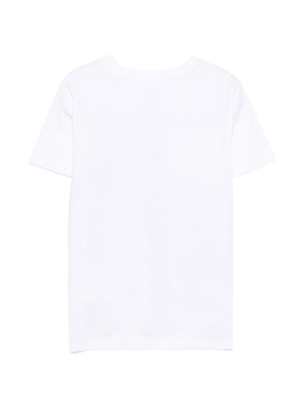 T-shirt per bambino Stella McCartney Kids bianca con stampa balene TY8Q31 Z0434 100 STELLA McCARTNEY KIDS 