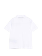 Polo per bambino Balmain Kids bianca con dettaglio sul petto BY8Q01 Z3658 100NE BALMAIN KIDS 