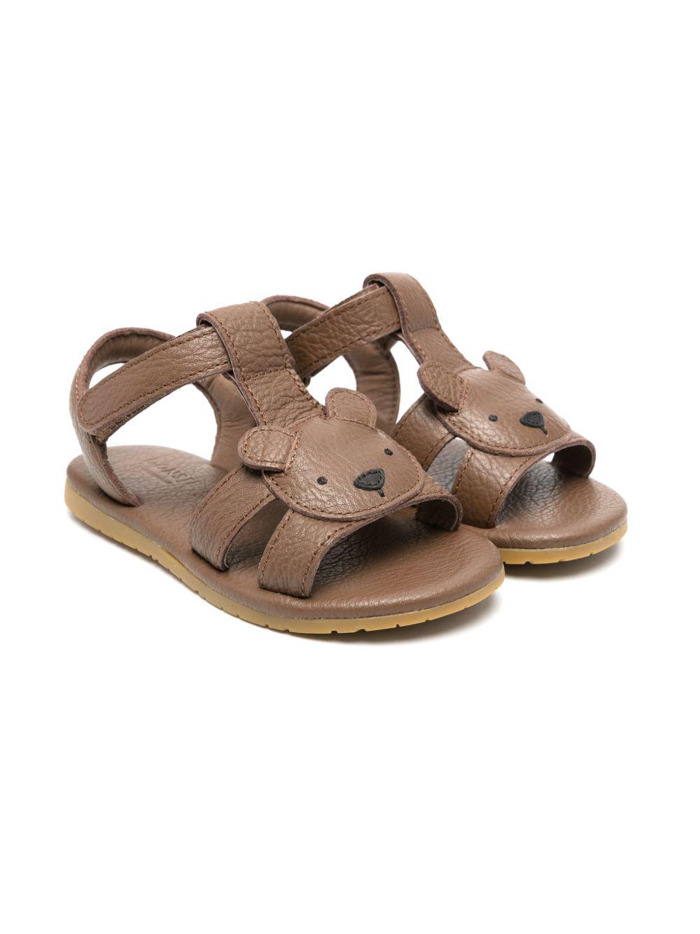Sandali per bambino Donsje Dhalo marrone con dettaglio orso 2027701 CL004 DONSJE KIDS 