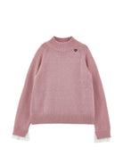 Maglione per bambina Monnalisa Kids rosa con design lavorato a maglia 17H601 8060 0094 MONNALISA KIDS 