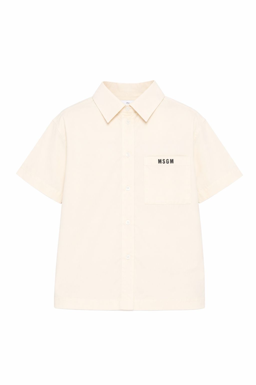 Camicia per bambina MSGM Kids bianca con logo sul davanti S6MSJGSI163 002 MSGM KIDS 