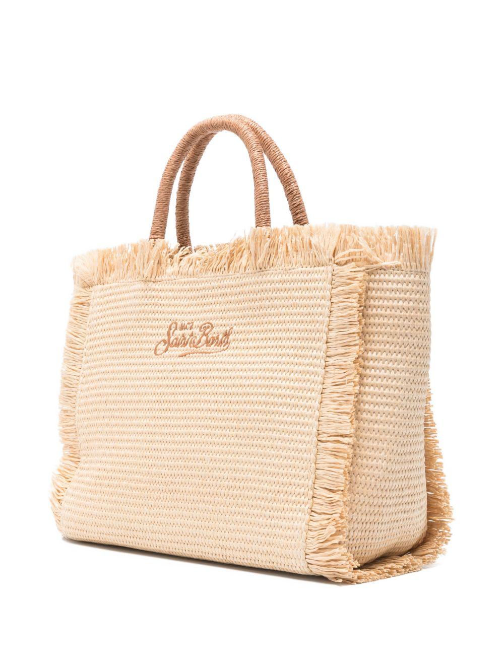 Borsa Colette MC2 Saint barth beige con logo ricamato COL0017 00368L MC2 ST. BARTH KIDS 