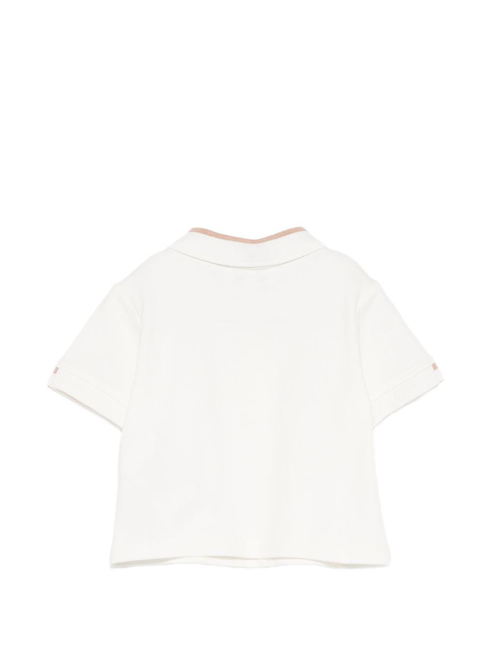 T-shirt per neonato Emporio Armani Kids beige con logo aquila sul davanti EB001322 AF16641 U0003 EMPORIO ARMANI KIDS 
