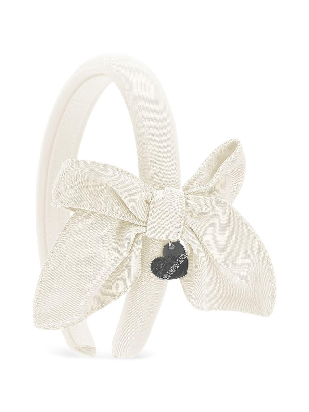 Cerchietto per capelli per bambina Monnalisa Kids bianco con dettaglio fiocco 17H002 8095 0001 MONNALISA KIDS 