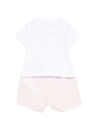 Set t-shirt e shorts per neonati Moschino Kids multicolor con stampa Teddy Bear MUG01SLZE10 82543 MOSCHINO KIDS 