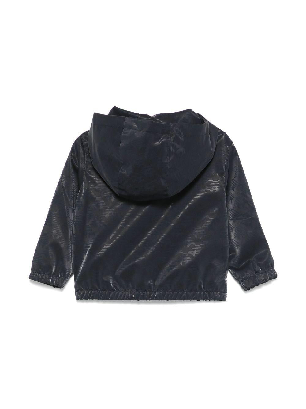 Giubbino per neonato Emporio Armani Kids blu con logo gommato EB000426 AF13370 UB118 EMPORIO ARMANI KIDS 