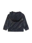 Giubbino per neonato Emporio Armani Kids blu con logo gommato EB000426 AF13370 UB118 EMPORIO ARMANI KIDS 