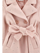 Cappotto per bambina Monnalisa Kids rosa con decorazione con strass 17H111 8036 094F MONNALISA KIDS 