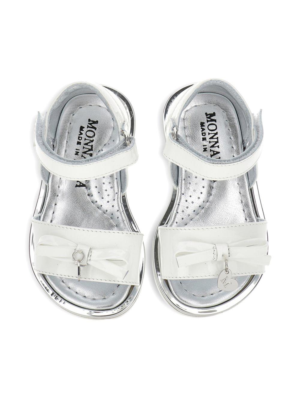 Sandali per bambina Monnalisa bianchi con dettaglio fiocco 83G010 7706 0099 MONNALISA KIDS 