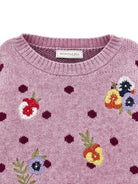 Maglione per bambina Monnalisa Kids rosa con ricamo a fiori 19H604 8061 0063 MONNALISA KIDS 