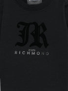 T-shirt per neonati John Richmond Junior nero con maniche lunghe RIA25004TS BLACK JOHN RICHMOND JUNIOR 