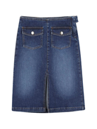 Gonna midi per bambina Chloé Kids denim con tasche C20623 Z10 CHLOE' KIDS 