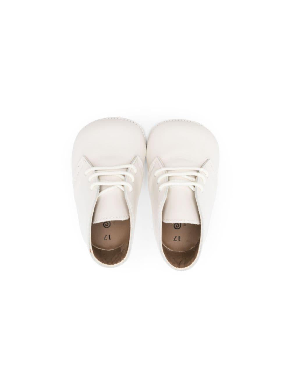 Stivali primi passi per neonato Eli1957 bianco in pelle stringati 11013AF BEIGE Eli Kids 