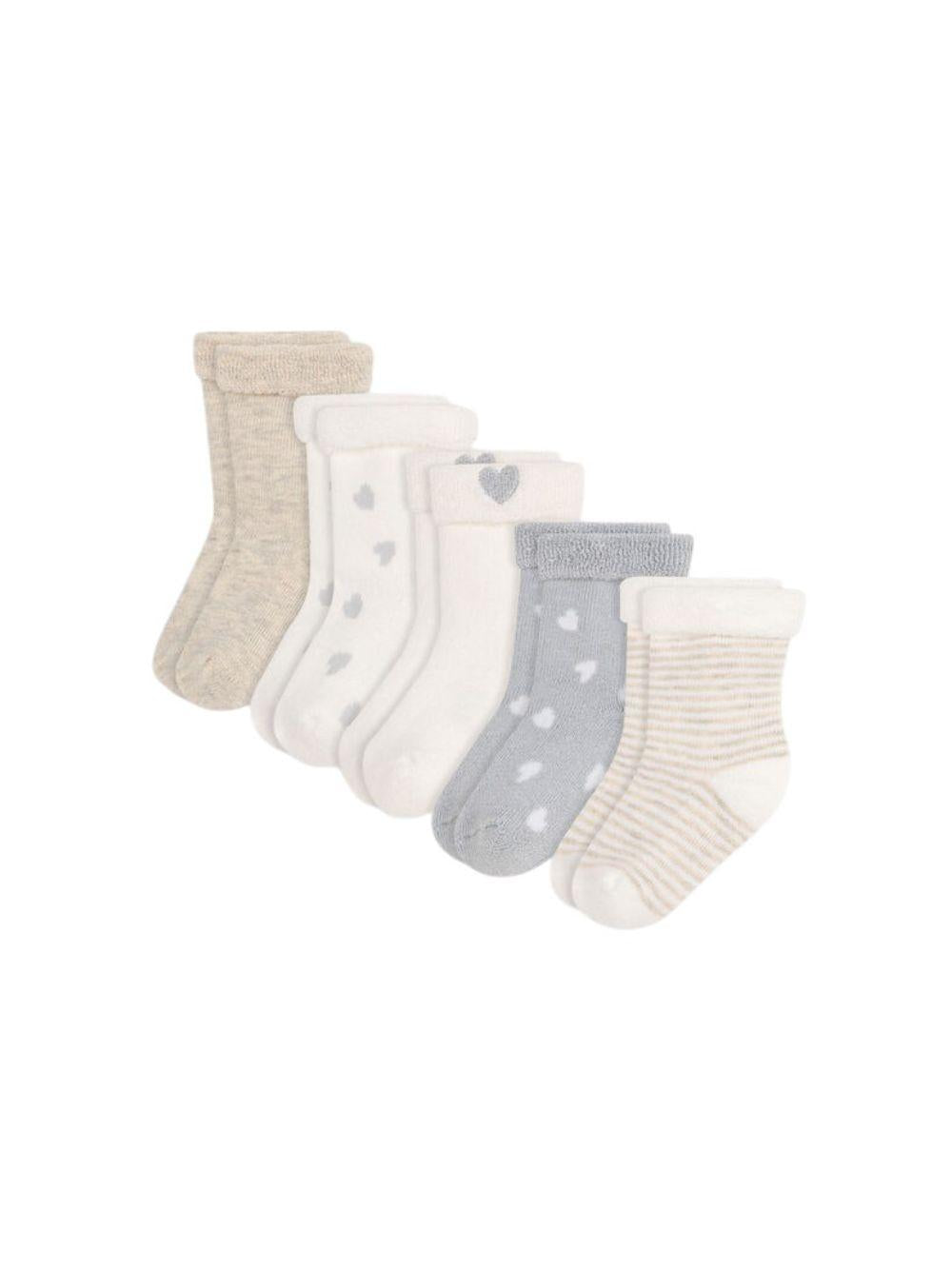 Set di cinque calzini per neonati Petit Bateau multicolori con fantasie diverse A0DV1 00 PETIT BATEAU 