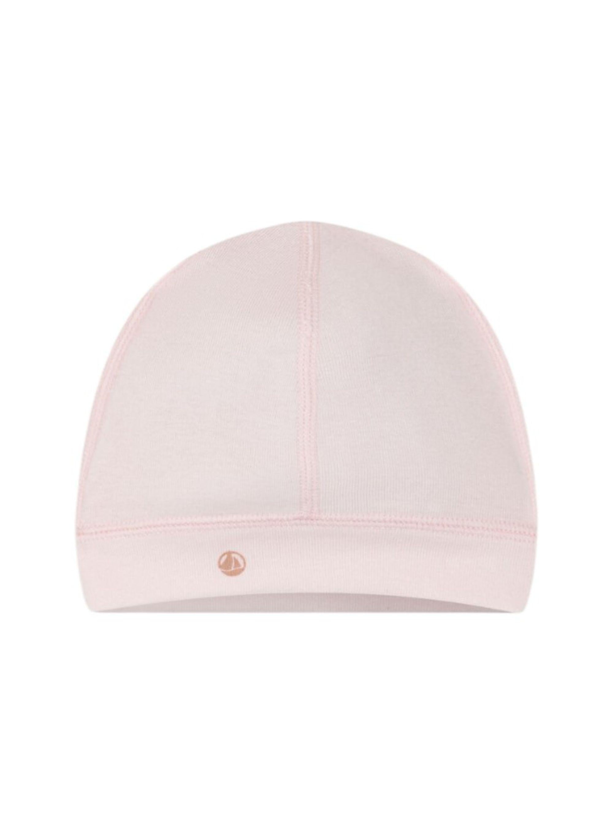 Cappellino per neonata Petit Bateau rosa con logo sul davanti A0CIU 03 PETIT BATEAU KIDS 