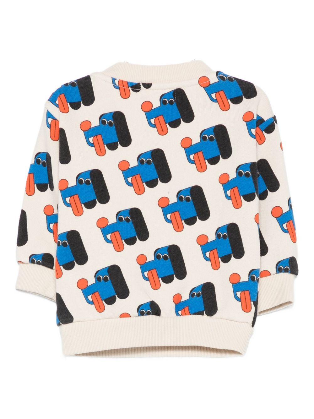 Felpa per neonato Bobo Choses bianco con stampa cane B225AB052 199 BOBO CHOSES 