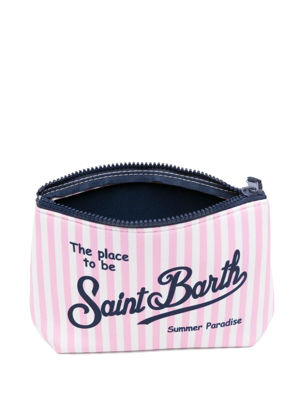 Pochette Aline MC2 Saint Barth bianco e rosa con motivo a righe ALIN001 09412L MC2 ST. BARTH KIDS 