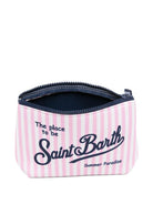 Pochette Aline MC2 Saint Barth bianco e rosa con motivo a righe ALIN001 09412L MC2 ST. BARTH KIDS 