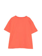 T-shirt per bambina Emilio Pucci Junior arancione con logo con borchie PY8B31 Z3672 472 EMILIO PUCCI JUNIOR 