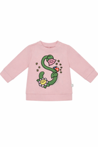 Felpa per neonata Stella McCartney Kids rosa con dettaglio logo sul davanti TY4000 Z3409 51R STELLA McCARTNEY KIDS 