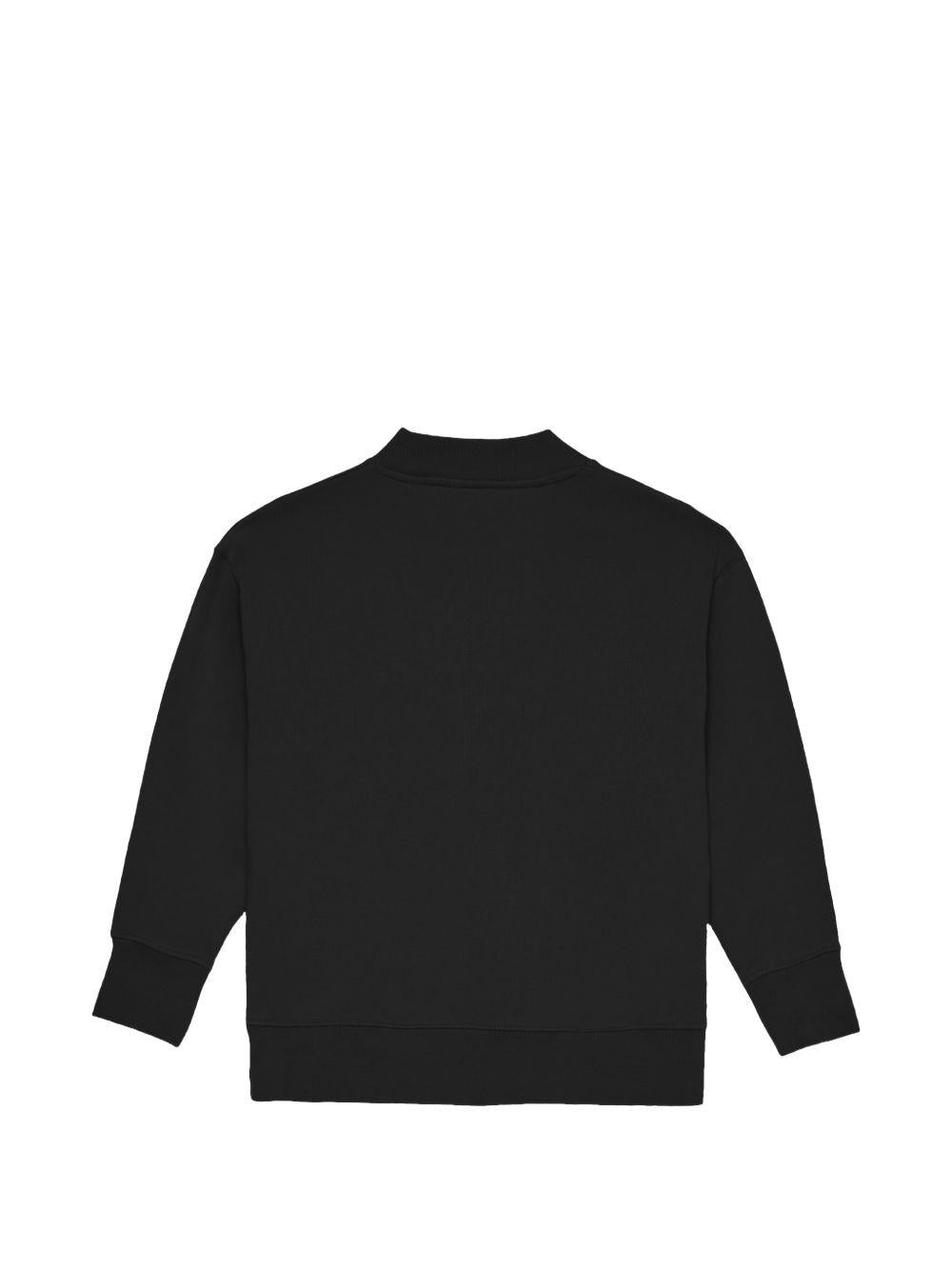 Felpa per bambino Palm Angels Kids nera con logo sul davanti PBBA012S26FLE001 110 PALM ANGELS KIDS 