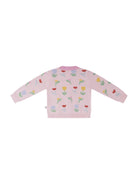 Cardigan per neonata Stella McCartney Kids rosa con ricamo fiori TY9130 Z2423 51Z STELLA McCARTNEY KIDS 