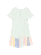Abito per bambina Stella McCartney Kids verde con volant TY1D71 Z3556 772 STELLA McCARTNEY KIDS 