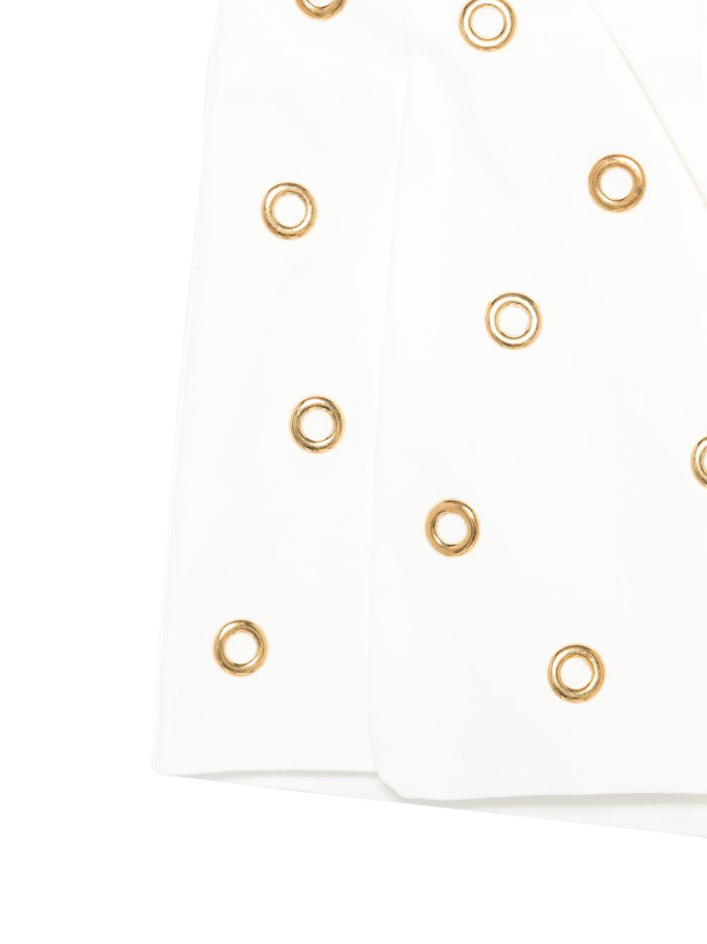 Gonna per bambina Pinko Kids bianca con dettagli occhielli dorati KFGO0160CE01B 0065 PINKO KIDS 