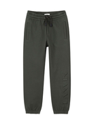 Joggers per bambino Lanvin Enfant verde con orli elasticizzati N30315 665 LANVIN 