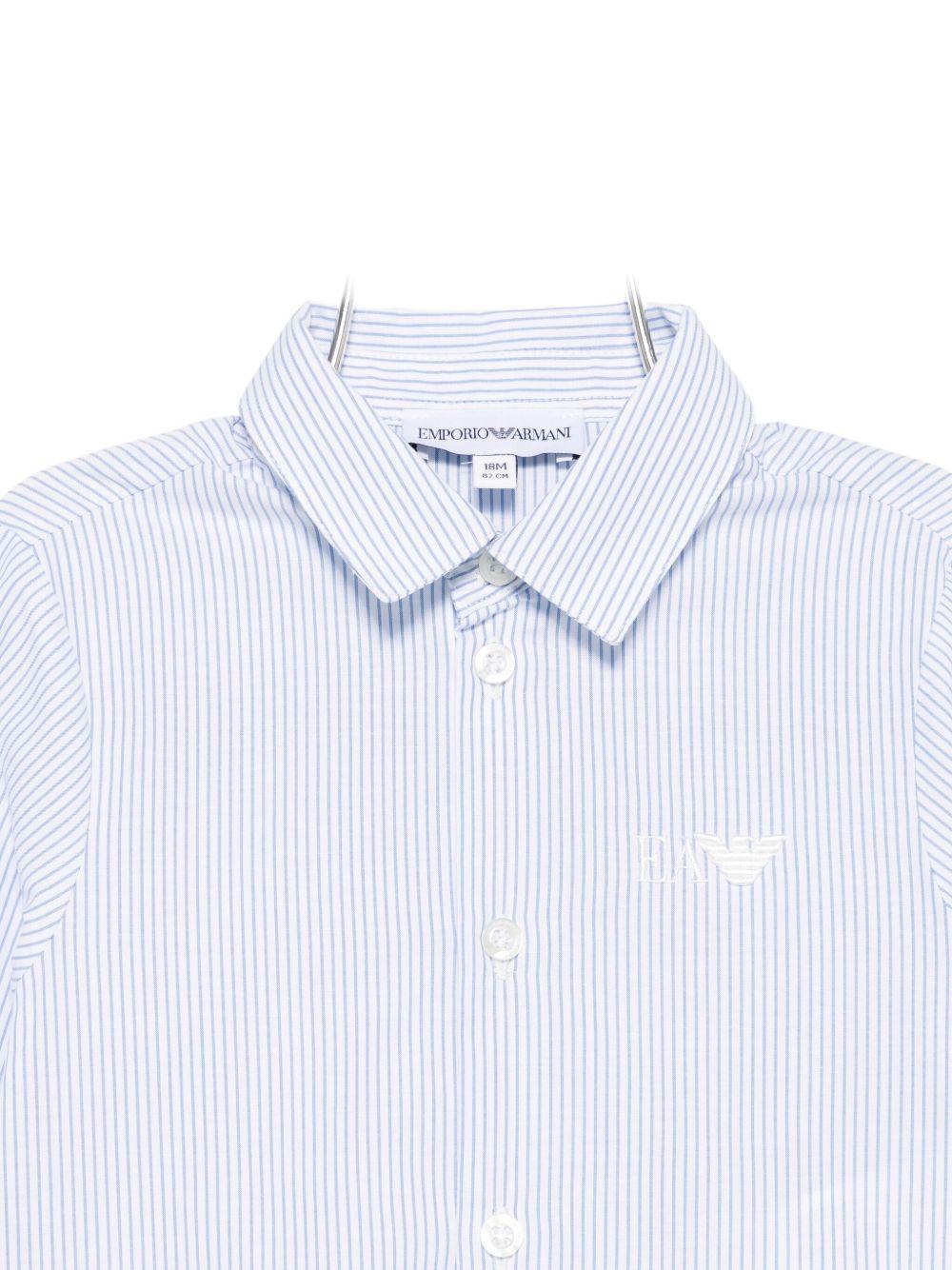 Camicia per neonato Emporio Armani Kids azzurra con motivo a righe EB000583 AF16580 M0010 EMPORIO ARMANI KIDS 