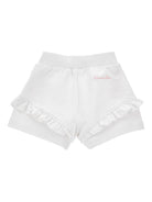 Shorts per neonata Monnalisa bianco con ricamo a fiori 39G402 7007 0099 MONNALISA KIDS 
