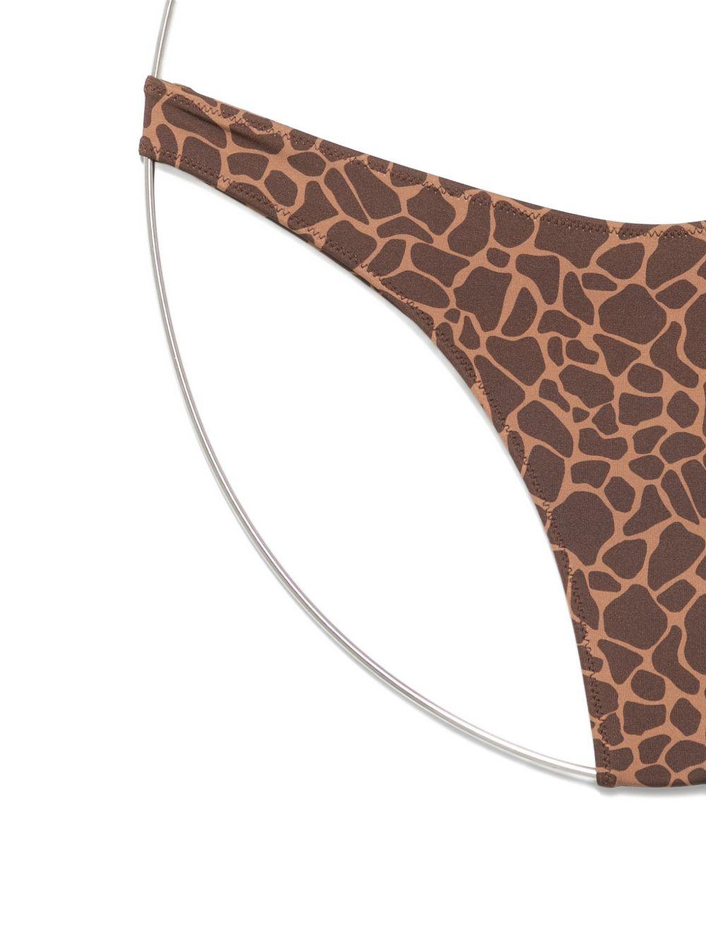 Bikini Hesni da donna MC2 Saint Barth marrone con stampa animalier HSN0001 00900L MC2 ST. BARTH 